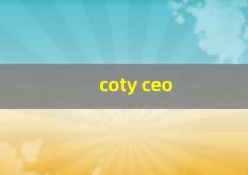 coty ceo